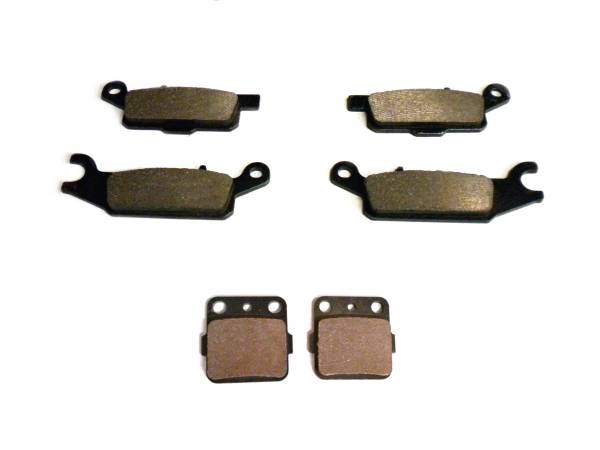 MONSTER AXLES - Monster Performance Full Brake Pad Set for Yamaha Raptor 250 2008-2013 Front & Rear Quiet Braking Low-Dust All-Weather Quality Tested