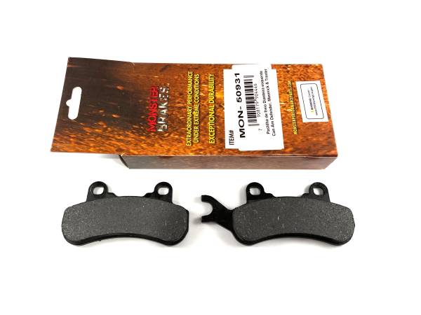 MONSTER AXLES - Monster Performance Front Left Brake Pads for Can-Am 715900379 Ceramic Quiet Braking Low-Dust All-Weather Quality Tested