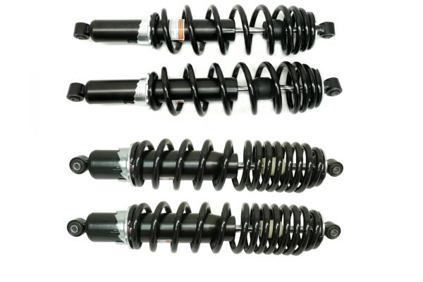 MONSTER AXLES - Monster Performance Full Shock Set for Can-Am 706202602 706001900 Front & Rear Monotube Dual-Rate Responsive Handling Quality Tested Gas-charged Anti-foam Anti-shear Adjustable