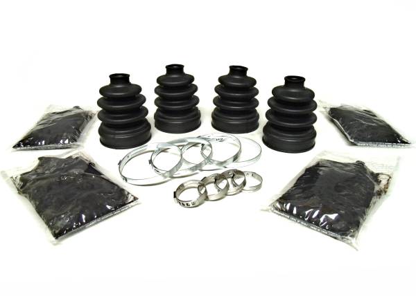 ATV Parts Connection - CV Boot Set for Kawasaki Prairie 300 360 400 650 Inner & Outer Front Inner & Outer Abrasion Resistant Heavy Duty Thicker Gauge Enhanced Rigidity Quality Grease Complete Kit ATVPC