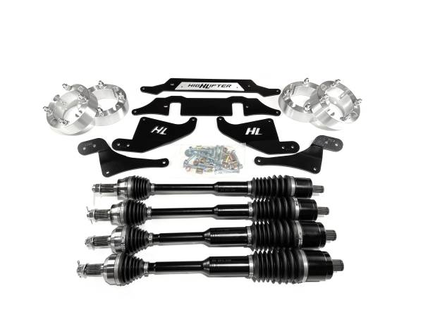 MONSTER AXLES - Monster Full CV Axle Set with High Lifter 2" Lift Kit & Spacers for Polaris 1333263 1333081 Front & Rear Telescoping 4340 Chromoly Dominate Trails