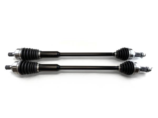 MONSTER AXLES - Monster XP Series Front CV Axles for Can-Am Maverick R 705402490 Left & Right Telescoping Built Tough 4340 Chromoly Steel Direct Fit Factory Length with 4" of Travel