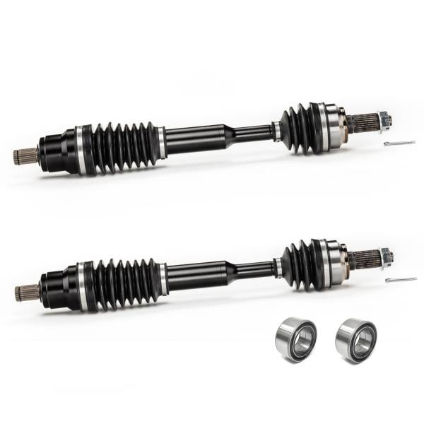 MONSTER AXLES - Monster XP Series Front CV Axles & Brgs for Polaris 1332383 Left & Right Sportsman & Scrambler 850 1000 Telescoping Built Tough 4340 Chromoly Steel Direct Fit Factory Length with 4" of Travel