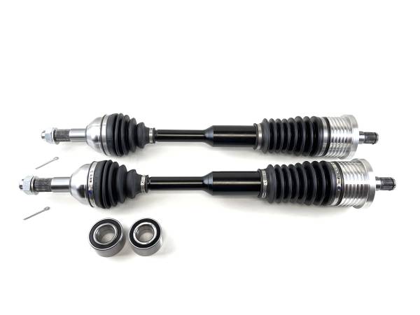 MONSTER AXLES - Monster XP Series Rear CV Axles & Brgs for Can-Am 705501794 Left & Right Telescoping Built Tough 4340 Chromoly Steel Direct Fit Factory Length with 4" of Travel