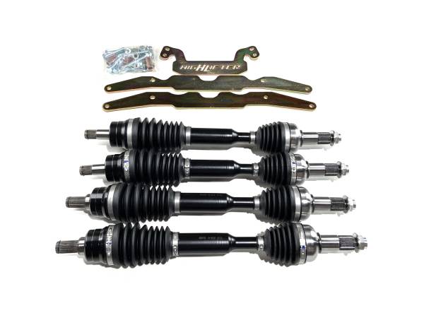MONSTER AXLES - Monster Full CV Axle Set with High Lifter 2" Lift Kit for Yamaha Grizzly 700 2016-2022 Telescoping 4340 Chromoly Precision Machined Exact Fit Factory Length with 4" of Travel