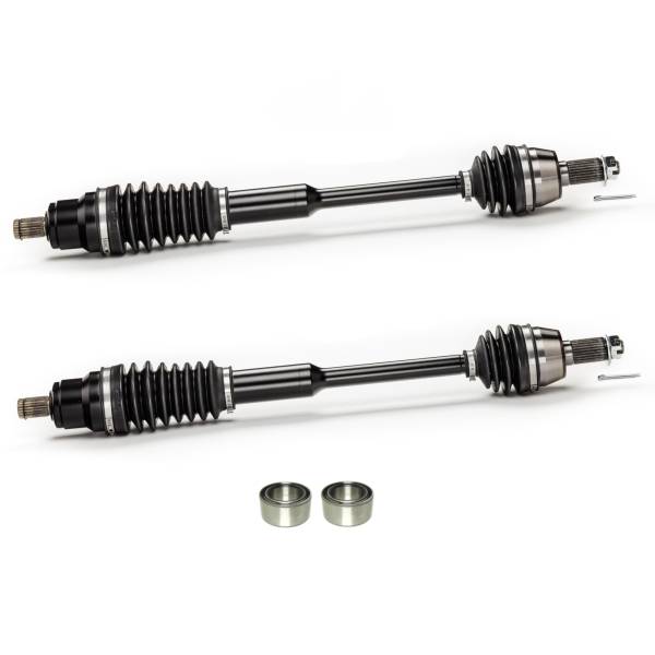 Monster Axles - Monster XP Series Front CV Axles & Brgs for Polaris 1332856 Left & Right Ranger 500 700 800 Telescoping Built Tough 4340 Chromoly Steel Direct Fit Factory Length with 4" of Travel