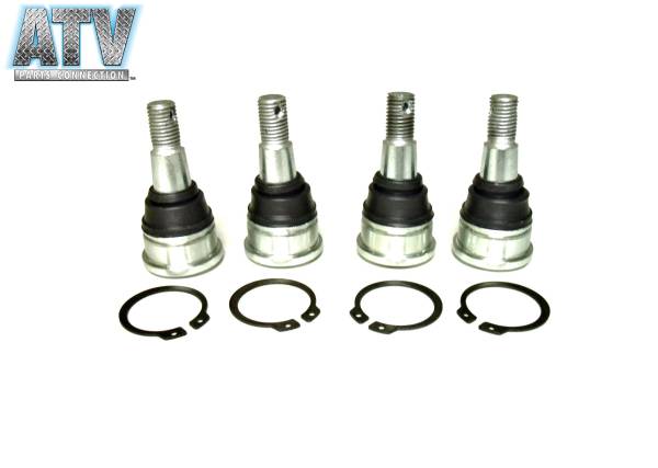 ATV Parts Connection - Precision Full Ball Joint Set for Polaris 7082538 7061156 Upper & Lower Set of 4 Exact Fit Corrosion Resistant Low-Friction Pre-Greased ATVPC