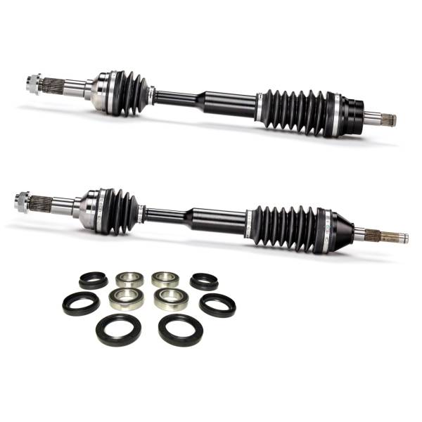 MONSTER AXLES - Monster XP Series Front CV Axles & Brg Kits for Yamaha Rhino 450 & 660 2004-2009 Left & Right Telescoping Built Tough 4340 Chromoly Steel Direct Fit Factory Length with 4" of Travel