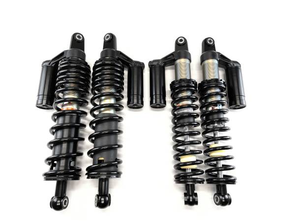 Monster Axles - Monster Front Shocks for Honda 51400-HL4-AH1ZA 52500-HL4-AH1ZA 52400-HL4-AH1ZA Pioneer 1000 Monotube Responsive Handling Quality Tested Gas-charged Anti-foam Anti-shear Adjustable