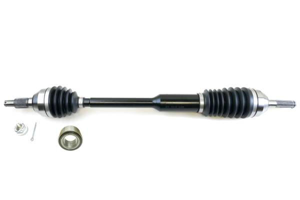 MONSTER AXLES - Monster XP Series Front Left CV Axle & Brg for Can-Am 705402097 Telescoping 4340 Chromoly Factory Length with 4" of Travel