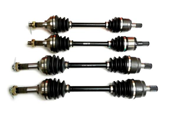 ATV Parts Connection - Precision Full CV Axle Set for Kawasaki 59266-0007 59266-0008 59266-0023 Front & Rear Quality Tested Heat-Treated 4140 Chromoly Steel Exact Fit ATVPC