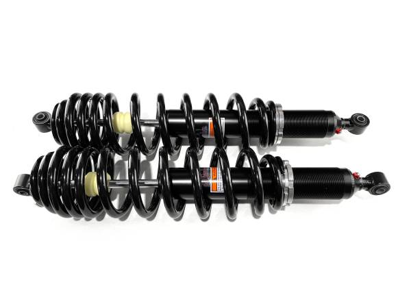 MONSTER AXLES - Monster Performance Rear Shocks for Polaris 7044628 Left & Right Monotube Dual Rate Responsive Handling Quality Tested Gas-charged Anti-foam Anti-shear Adjustable