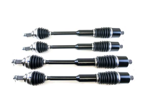 MONSTER AXLES - Monster XP Series Full CV Axle Set for Polaris 1333942 1333944 Front & Rear Telescoping Built Tough 4340 Chromoly Direct Fit Factory Length with 4" of Travel
