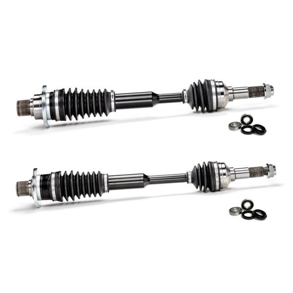 Monster Axles - Monster XP Series Rear CV Axles & Brg Kits for Yamaha Rhino 450 & 660 2004-2009 Left & Right Telescoping Built Tough 4340 Chromoly Steel Direct Fit Factory Length with 4" of Travel