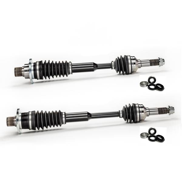 Monster Axles - Monster XP Series Rear CV Axles & Brg Kits for Yamaha Rhino 700 2008-2013 Left & Right Telescoping Built Tough 4340 Chromoly Steel Direct Fit Factory Length with 4" of Travel