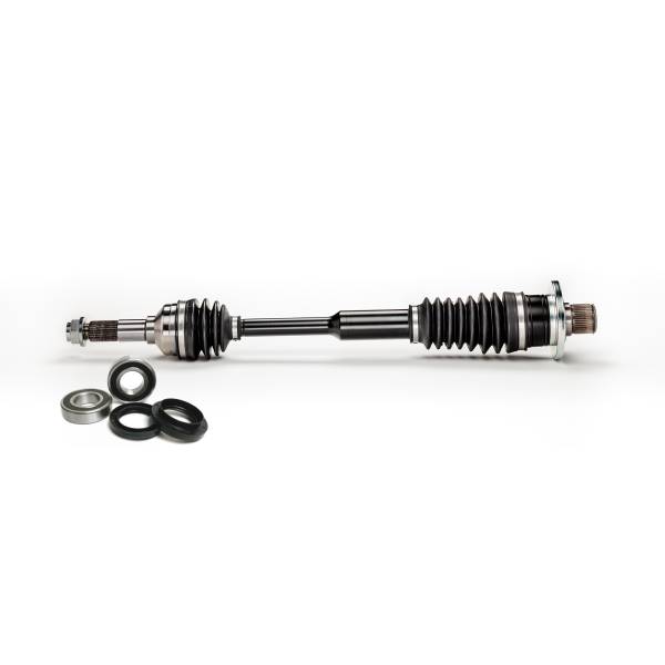 MONSTER AXLES - Monster XP Series Rear Right CV Axle & Brg Kit for Yamaha Rhino 700 2008-2013 Telescoping Built Tough 4340 Chromoly Steel Direct Fit Factory Length with 4" of Travel