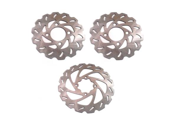 ATV Parts Connection - Performance Full Brake Rotor Set for Yamaha Banshee 350 2x4 1990-2006 YFZ350 Front & Rear Optimal Braking Quality Tested Quiet Operation Precision Balanced Corrosion Resistant ATVPC