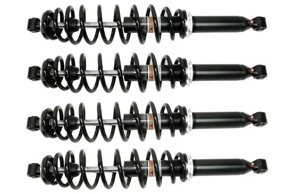 Monster Axles - Monster Performance Full Shock Set for Can-Am 706201170 706001524 Front & Rear Monotube Responsive Handling Quality Tested Gas-charged Anti-foam Anti-shear Adjustable