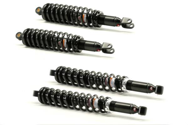 MONSTER AXLES - Monster Performance Full Shock Set for Honda Rincon 650 2003-2005 Front & Rear Monotube Responsive Handling Quality Tested Gas-charged Anti-foam Anti-shear Adjustable