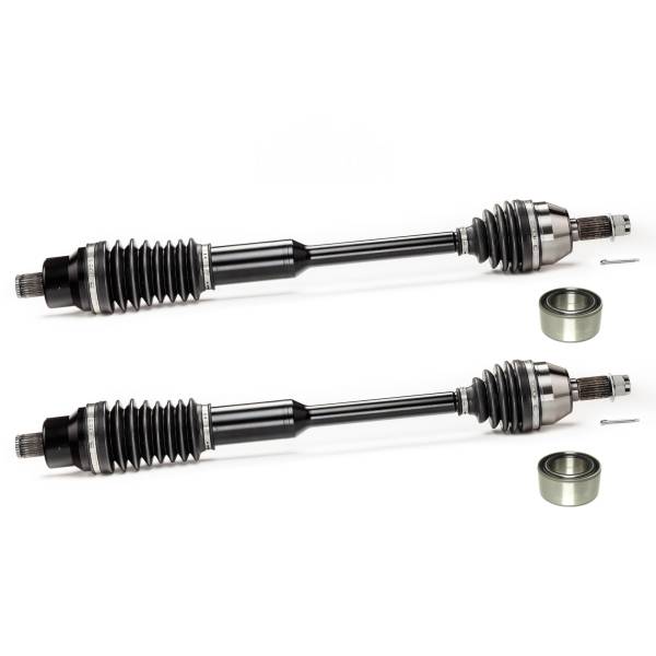 MONSTER AXLES - Monster XP Series Rear CV Axles & Brgs for Polaris RZR XP XP4 1000 2014-2015 Left & Right Telescoping Built Tough 4340 Chromoly Steel Direct Fit Factory Length with 4" of Travel
