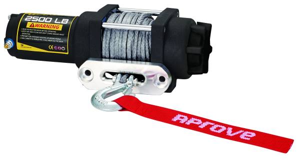 Aprove - Aprove 2500 LB Winch with Dyneema Synthetic Rope Corrosion Resistant