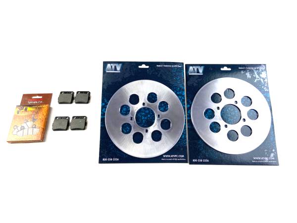 ATV Parts Connection - Front Brake Rotors & Pads for Yamaha 3GD-2582T-10-00 4D3-W0046-50-00