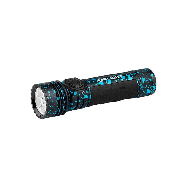 Olight - Seeker 4 Pro High Power Flashlight - Deep Ocean - 4600 Lumen - 260 Meter Throw - 6 Modes USB-C Charger - Spotted for Easy Location - Dog Walking - Hiking - Camping - Emergency