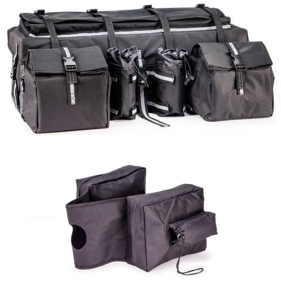 ATV Parts Connection - Padded Cargo Set with Saddle Bags for ATV & Snowmobile