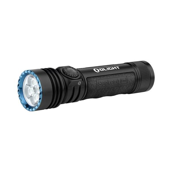 Olight - Seeker 4 Pro Flashlight - Matte Black CW - 4600 Lumen - 260 Meter Throw - 6 Modes USB-C Charger - Dog Walking - Hiking - Camping - Emergency