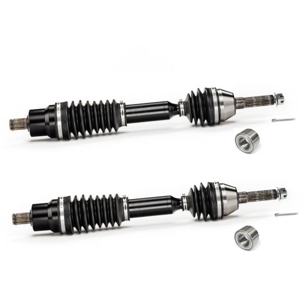 MONSTER AXLES - Monster XP Series Front CV Axles & Brgs for Polaris 1332881 Sportsman 400 450 500 700 800 Telescoping Built Tough Fits Stock Setups up to 4" of Lift