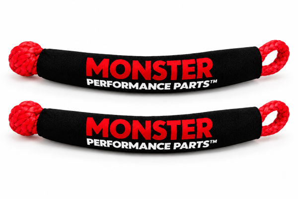 MONSTER AXLES - Monster Performance Soft Shackle Pair 400mm x 8mm ATV UTV Off-Road Set of 2