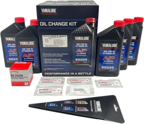 Yamaha Complete Oil Change Kit LUB-SXSCG-KT-30 | Yamalube 10W-40 | Wolverine RMAX2 1000 & RMAX4 1000 2021-2025