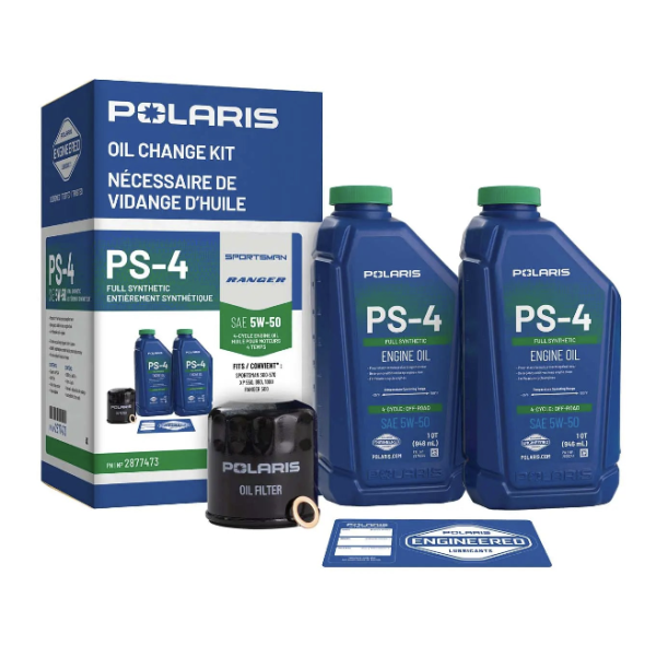 Polaris Complete Oil Change Kit 2877473 | PS-4 5W-50 Full Synthetic | Sportsman & Scrambler
