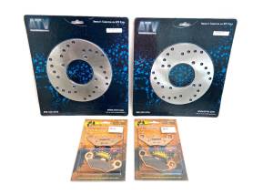 ATV Parts Connection - Monster Brakes Front Set Rotors & Pads replacement for Polaris 5211271, 5211325, 2200465, 1930643 - Image 2