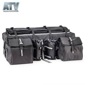 ATV Parts Connection - Black Padded Storage Cargo Bag for ATV Snowmobile w/ Fishing Rod/ Rifle Sleeve - Image 1
