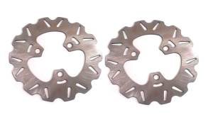 ATV Parts Connection - ATV Front Brake Rotors with Pads for Honda FourTrax SporTrax 250 300 400 450 700 - Image 2