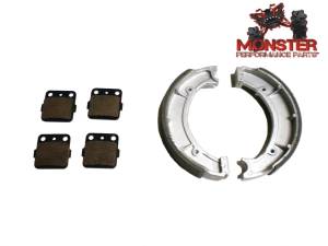 Monster Performance Parts - Set of Brake Pads & Shoes for Yamaha Big Bear 400 00-04 & Grizzly 600 98-01 - Image 1