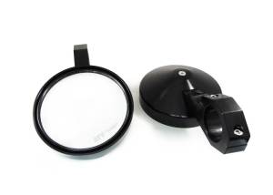 ATV Parts Connection - 5" Side View Mirrors for 1.75" Roll Cage Bar, ATV & UTV, CNC Machined Aluminum - Image 1