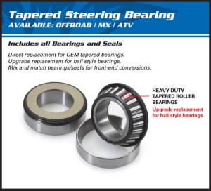 All Balls Racing - All Balls Racing Steering Bearing Kit 22-1010 for Honda Motorcycle Models - Image 2