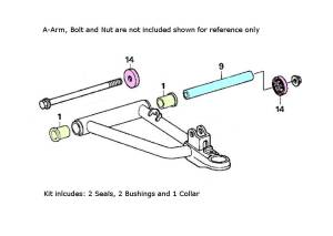ATV Parts Connection - Upper A-Arm Bushing & Seal Kit for Honda Foreman/Rubicon 500 & Rincon 680 ATV - Image 2