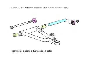 ATV Parts Connection - Upper A-Arm Bushing & Seal Kit for Honda Foreman 500, Rubicon 500, Rincon 680 - Image 2