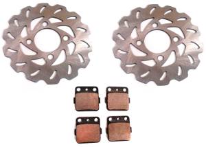 ATV Parts Connection - Front Brake Rotors with Pads for Yamaha ATV, 3GD-2582T-10-00, 4D3-W0046-50-00 - Image 1
