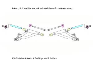 ATV Parts Connection - Upper A-Arm Bushing Kits for Honda Foreman / Rubicon 500, Rincon 680, Set of 2 - Image 4