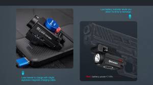 Olight - Baldr S Rail Mounted Light 800 Lumens; Black w/ Green Laser - Quick Install - Perfect for GL and PIC Rails - 130 Meter Beam Distance - Image 10