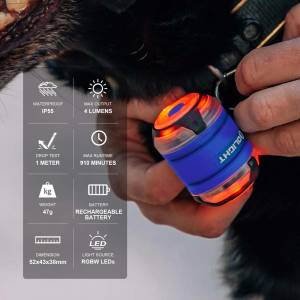 Olight - Gober 2 Smart Signal Light, One Switch Control, Rechargeable, USB-C Charging Port, 6 Color Settings Group Activities, Pet Tracking, Safety - Image 8