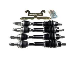 Monster Full CV Axle Set with High Lifter 2" Lift Kit for Yamaha Grizzly 700 2014-2015, Telescoping, 4340 Chromoly, Precision Machined, Exact Fit, Factory Length with 4" of Travel