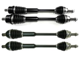 Monster XP Series Full CV Axle Set for Arctic Cat 2502-708, 2502-763, Wildcat XX 2018-2019, Front & Rear, Telescoping, Built Tough, 4340 Chromoly Steel, Direct Fit, Factory Length with 4" of Travel
