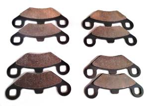 Monster Axles - Monster Performance Full Brake Pad Set for Polaris 2202412, Sportsman & ATP, Front & Rear, Quiet Braking, Low-Dust, All-Weather, Quality Tested - Image 1