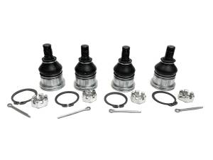 Monster Performance Full Ball Joint Set for Yamaha 3B4-23579-00-00, 3B4-23579-01-00, Upper & Lower, Heavy Duty, 4340 Chromoly Steel, Greaseable, Low Friction, Adjustable, Chrome Plated, Set of 4