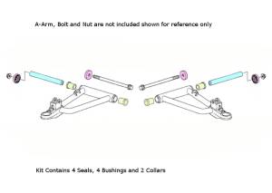 ATV Parts Connection - Precision A-Arm Bushing Kits for Honda Foreman 500, Rubicon 500, Rincon 680, Upper, Set of 2, Corrosion Resistant, Reduced Friction, Quality Tested, ATVPC - Image 2